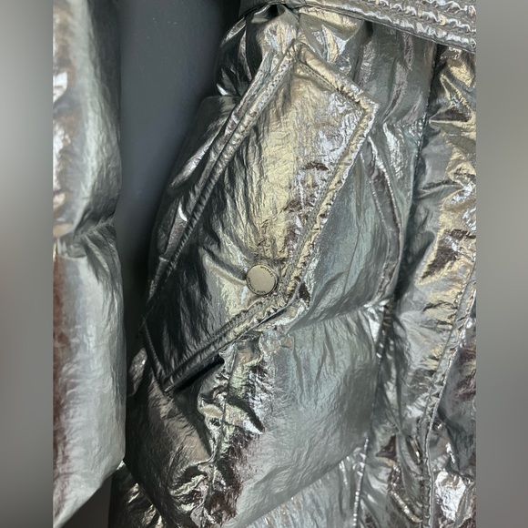 Michael Kors Faux fur silver puffer jacket - Picture 9 of 10